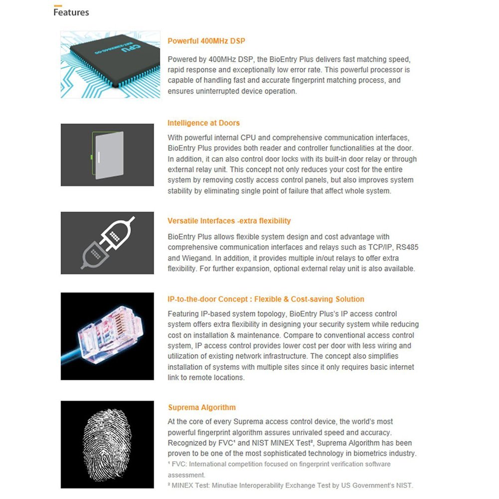 Suprema Fingerprint Access Control