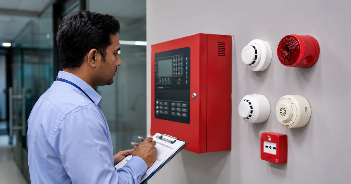 Addressable and conventional fire alarm system components for Bangladesh buildings